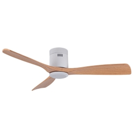 Ventilador de techo sin luz Cefiro blanco y haya