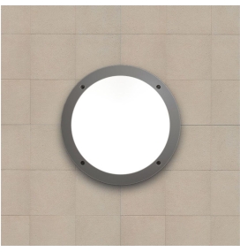 Aplique de exterior para techo o pared Fumagalli Lucía gris