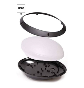 Aplique MADDI de Fumagalli negro con difusor opal