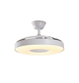 Ventilador de techo led con aspas retractiles Jueric Paris 50W blanco