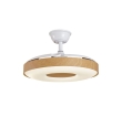 Ventilador led con aspas retractiles Jueric Paris 50W blanco/haya