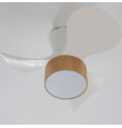 Ventilador led de techo Jueric Fly CCT blanco y madera