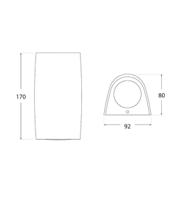 Aplique de pared exterior MARTA de Fumagalli gris 6W CCT