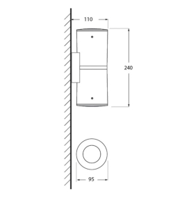 Aplique de pared exterior Fumagalli Franca blanco 6W CCT
