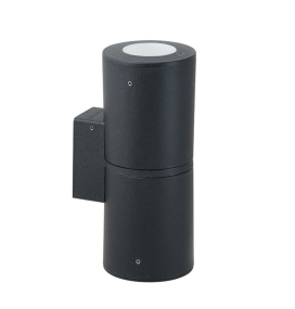 Aplique de pared exterior Fumagalli Franca negro 6W CCT
