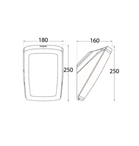 Aplique de pared exterior Fumagalli Germana blanco
