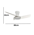 Ventilador de techo led Jueric Sky Maxi 30W blanco 80cm CCT