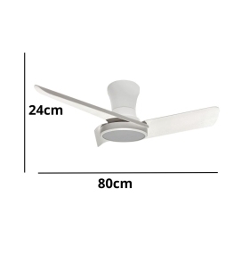 Ventilador de techo led Jueric Sky Maxi 30W blanco 80cm CCT