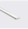 Perfil de aluminio empotrado 2000x24.2x6.8mm con difusor para tiras led blanco