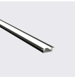 Perfil de aluminio empotrado 2000x24.2x6.8mm con difusor para Tiras LED negro