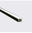 Perfil de aluminio empotrado negro 2000x23.4x14.5mm con difusor blanco para Tiras LED