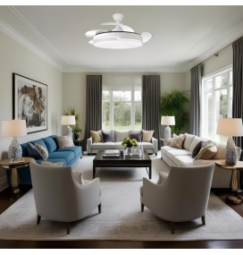 Ventilador de techo led con aspas retráctiles Roma 80W Ø132cm