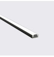 Perfil de aluminio superficie 2000x16.8x7.1mm con difusor para Tiras LED negro