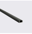 Perfil de aluminio superficie negro 2000x16.8x7.1mm con difusor negro para Tiras LED