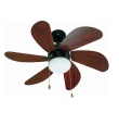 Ventilador de techo FARO PALAO negro y marrón (REACONDICIONADO)