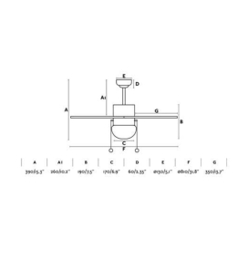 Ventilador de techo FARO PALAO negro y marrón (REACONDICIONADO)