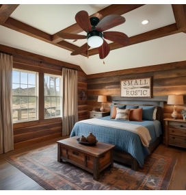 Ventilador de techo FARO PALAO negro y marrón (REACONDICIONADO)