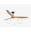 Ventilador de techo Faro Morea pino DC