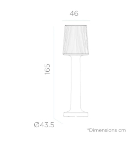 Lámpara de pie led Carmen 165 batería recargable de Newgarden
