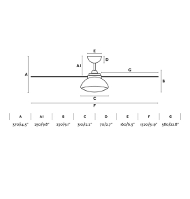 Ventilador de techo led FARO RODAS 20W marrón (REACONDICIONADO)