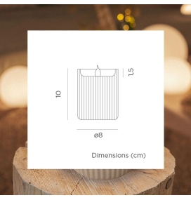 Lámpara de mesa con efecto vela Newgarden Dolo Ceramic