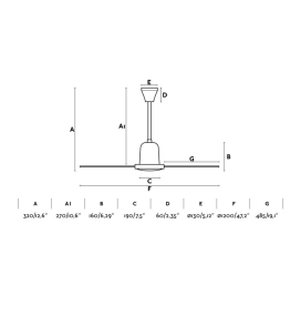 Ventilador de techo sin luz Faro Indus blanco (REACONDICIONADO)