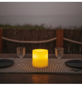 Lámpara de mesa con efecto vela Newgarden Dolo 3 Wicks