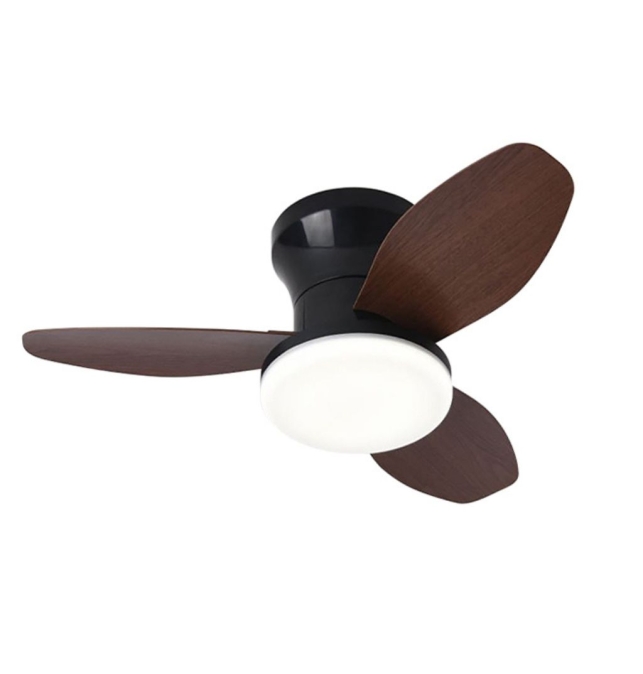 Ventilador de techo led Tauro mini 48W negro y cerezo