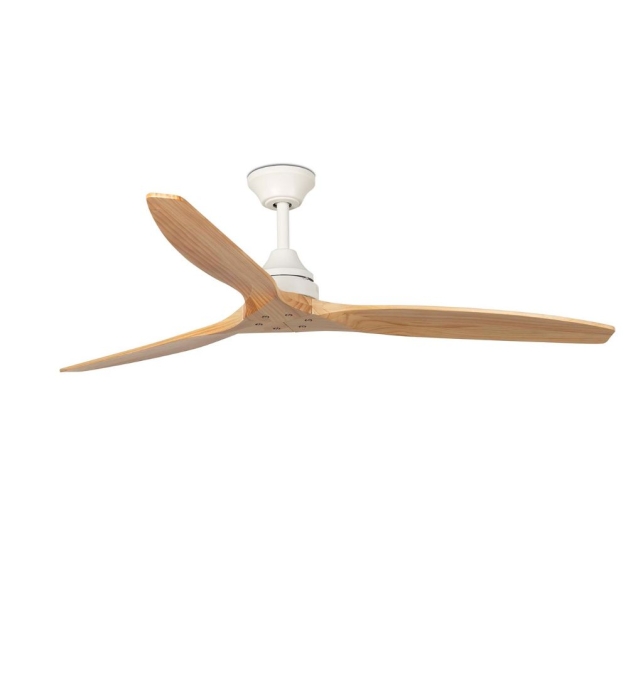 Ventilador de techo sin luz Faro Alo blanco y madera DC Ø152cm