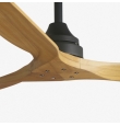 Ventilador de techo sin luz Faro Alo negro y madera DC Ø152cm