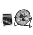 Ventilador de suelo solar industrial Nuoro Ø36cm 15W motor DC negro