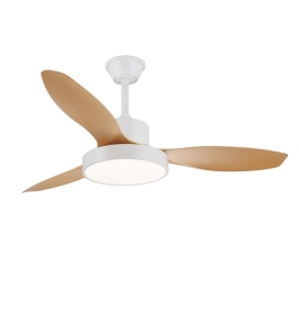 Ventilador de techo led Ginna S 36W blanco y haya Ø97cm