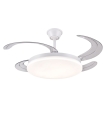 Ventilador de techo led con aspas retráctiles Chloe XL Ø122cm blanco