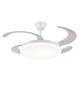 Ventilador de techo led con aspas retráctiles Chloe XL Ø122cm blanco