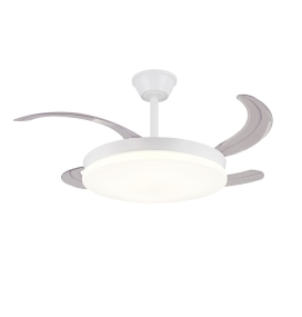 Ventilador de techo led con aspas retráctiles Chloe L Ø108cm blanco