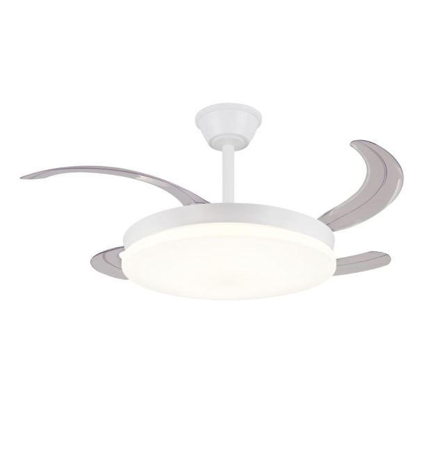 Ventilador de techo led con aspas retráctiles Chloe L Ø108cm blanco