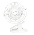 Mini ventilador portátil Clip con batería recargabe USB 3W blanco