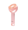 Ventilador de mano portátil con batería recargable rosa
