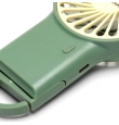 Ventilador de mano portátil con batería recargable verde