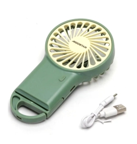 Ventilador de mano portátil con batería recargable verde