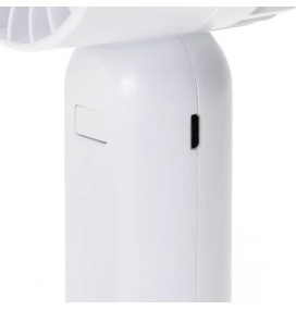Ventilador de mesa o mano mano portátil con batería recargable Blanco