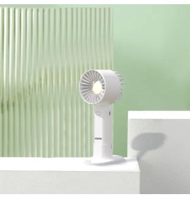 Ventilador de mesa o mano mano portátil con batería recargable Blanco