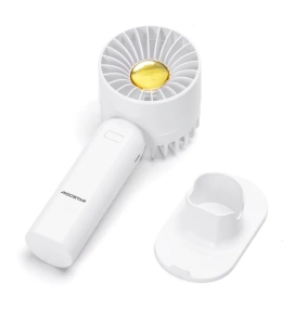 Ventilador de mesa o mano mano portátil con batería recargable Blanco
