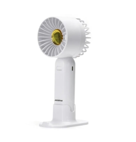 Ventilador de mesa o mano mano portátil con batería recargable Blanco