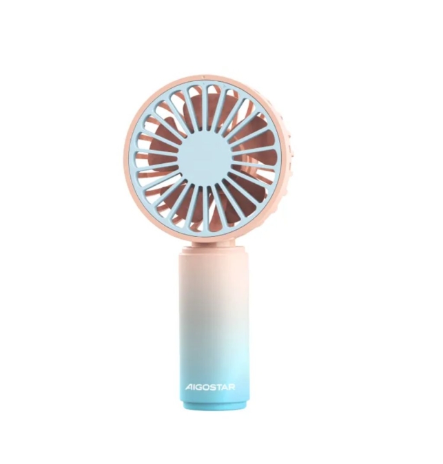 Mini ventilador de mesa y mano portátil con batería recargable Rosa y Azul