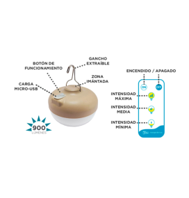 Bombilla led portátil Newgarden Cherry beige