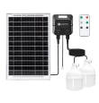 Bombillas solares led con placa, batería con almacenamiento y mando. Interior y exterior 35W 6500K