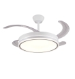 Ventilador de techo led con aspas retráctiles Stella L Ø108cm blanco