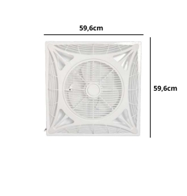 Ventilador de techo empotrable 60x60 sin luz Sena 60W