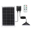 Lámpara colgante solar con sensor de movimiento, batería con almacenamiento y mando. Interior y exterior 70W 6500K